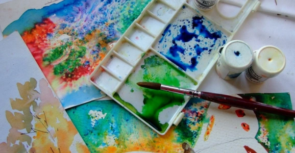 Brusho Painting & Collage
